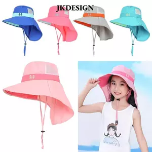 JKDESIGN Trẻ Em Mũ Xô Chống Nắng Có Thể Điều Chỉnh Bé Trai Bé Gái Mũ Vành Rộng