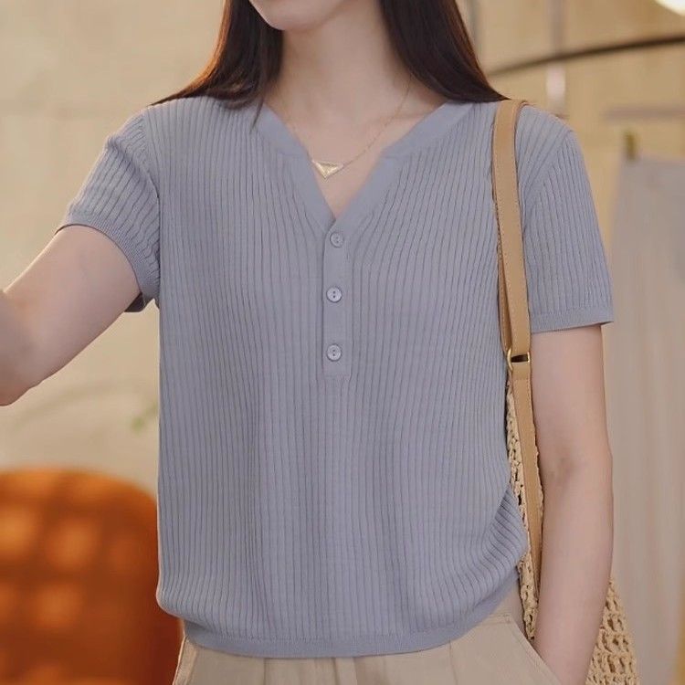Áo thun ngắn tay lụa băng phong cách mới mùa hè - Form rộng phù hợp size lớn lên đến 100kg