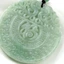 Dây chuyền hai mặt jadeite phong cách mới, phù hợp nam nữ, họa tiết rồng Fu nhân vật