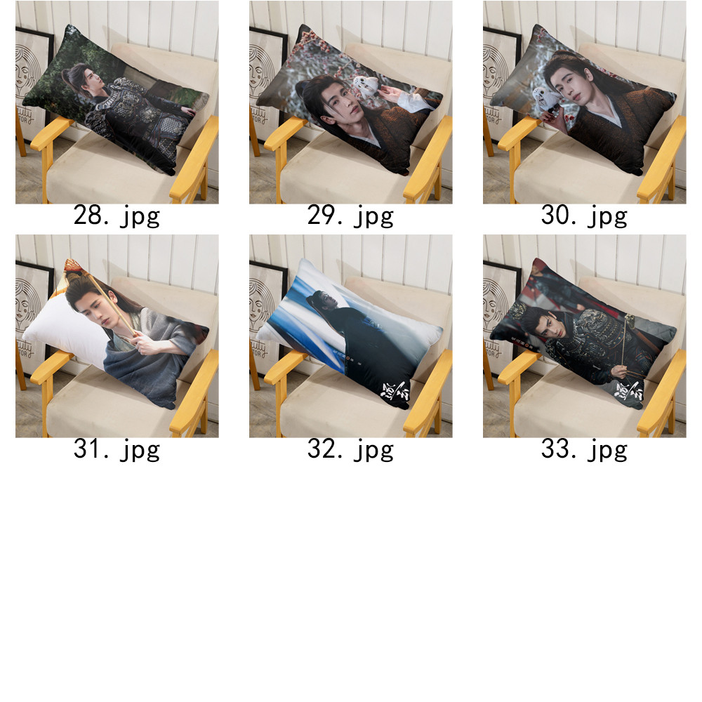 Vỏ gối Zhang LingHe, Theo đuổi vỏ gối Polyester hình chữ nhật một mặt bằng ngọc bích, có thể giặt được, Thích hợp để trang trí phòng khách giường Sofa (Không bao gồm lõi)