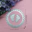 Dễ Thương Tròn Ren Khung Dấu Chân Kim Loại Thép Carbon Cắt Khuôn Thêu Sò Dập Nổi Khắc Bản Mẫu DIY Album Ảnh Thiệp Chúc Mừng Cắt Chết Giấy Nghệ Thuật Dụng Cụ