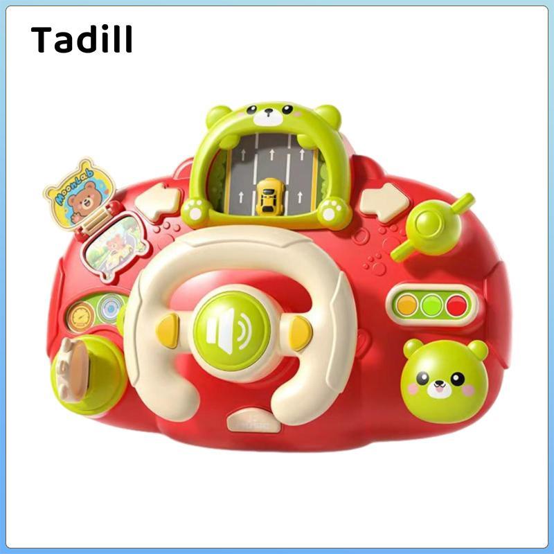 Tadill Mô Phỏng Vô Lăng Xe Trẻ Em Giả Vờ Chơi Lái Xe Đồ Chơi Âm Nhạc Trình Điều Khiển Giọng Nói Huấn Luyện Giáo Dục Chất Liệu PP Thích Hợp Cho Trẻ Em Xe Đẩy Gia Đình