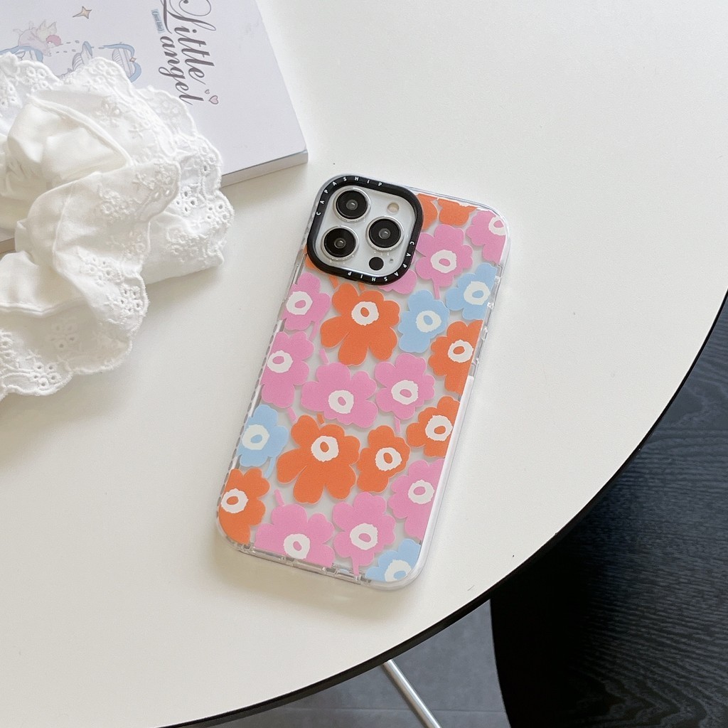 CAPASHIP Hoa Anh Túc Vẻ Đẹp Nguy Hiểm Đen Trắng Mềm Vỏ Tương Thích Cho iPhone 17 Pro Max Air Plus 16 / 15 / 14 / 13 / 12 / 11 / XR / X / XS / SE / 8 / 7 / 6