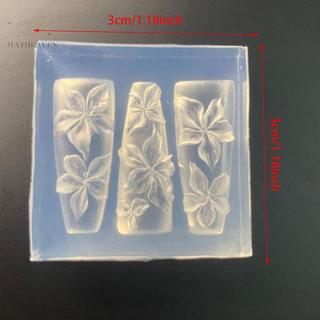[hatheaven] Khuôn Làm Móng Tay Nghệ Thuật 3D Khắc Cong Hoa Lily Trong Suốt Trang Trí Móng Tay Nghệ Thuật DIY Mẫu Silicon Đẹp