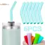TRTR 6 Cái / bộ Vỏ Ống Hút Silicon Mềm Ống Hút Đầu Có Phù Hợp Cho Ống Hút Thép Không Gỉ Có Thể Tái Sử Dụng Rộng 9 Mm Vòi Phun VN