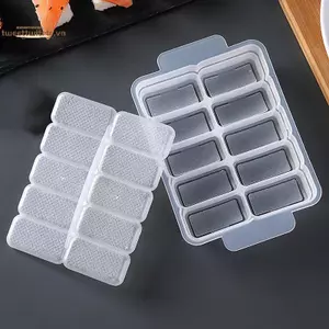 TRTR 5 / 10 Lưới Cơm Bóng Khuôn Sushi Hộp Bảo Quản Áp Lực Chống sti Dụng Cụ Ăn Trưa DIY Nhà Bếp Rõ Ràng Onigiri Khuôn VN