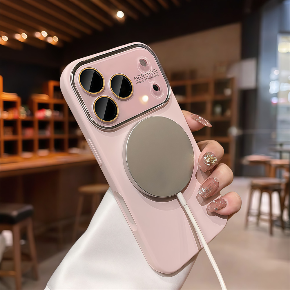 Ốp điện thoại từ tính màu cảm giác da chất lượng cao cho iPhone 17 Pro Max 13 14 15 16 pro max Bao gồm tất cả bảo vệ ống kính máy ảnh vỏ mềm Vỏ bảo vệ vỏ điện thoại