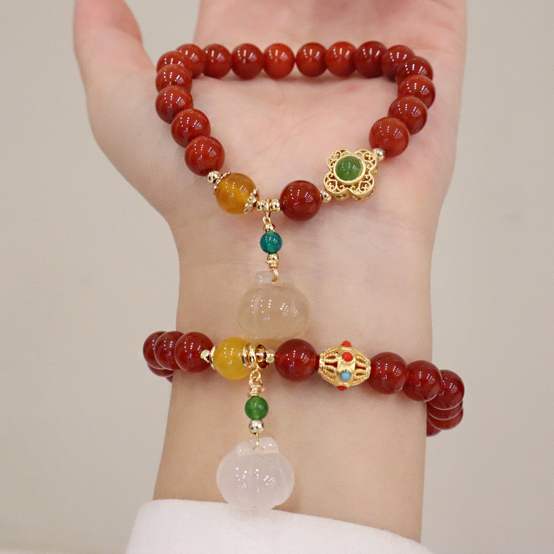 Vòng tay chalcedony mã não đơn giản và độc đáo mới
