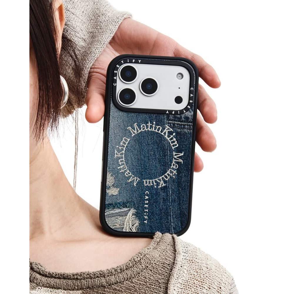 CASECASE X Matin Kim DENIM CIRCLE CASE Trắng Vòng Máy Ảnh Phiên Bản Mờ Đen Cứng Hút Từ Tính Tác Động Dành Cho Apple IPhone 13 14 15 16 17 Pro Max Air Plus Có Hộp