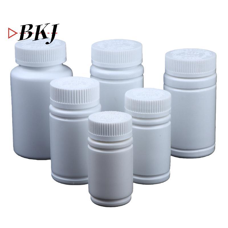 [KJ] 10 Lọ thuốc rỗng HDPE 20-225ml màu trắng, Hộp đựng di động có thể bịt kín [Mới]