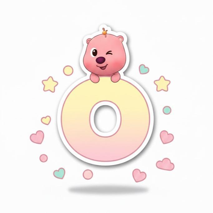 móc khoá chữ cái Loopy dễ thương