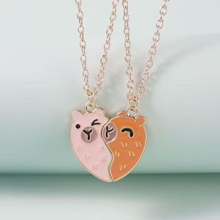 Vật Kết Tình Bạn Thiếu Nhi - Dây Chuyền Nam Châm Capybara | Bộ Đôi Thân Thiết, Quà Tặng Sinh Nhật Dễ Thương Tinh Tế WLPO