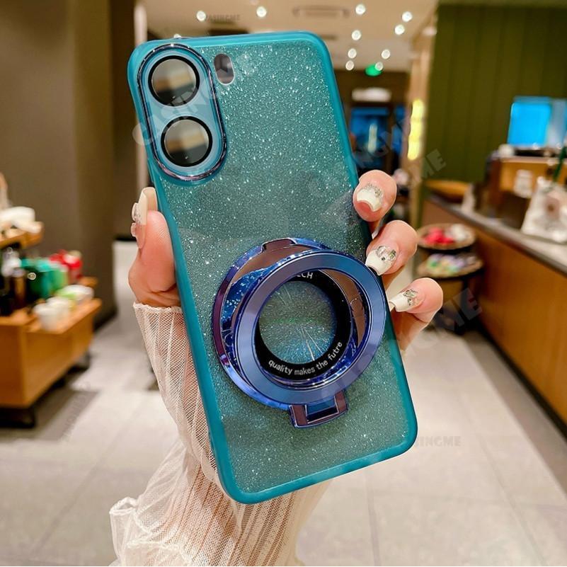 OPPO A6t 5G 2026 Bling Giá đỡ hút từ tính Vỏ mềm cho OPPO A6t A6s A6i A6x OPPOA6t A6 T 6t Pro 4G 5G Camera Shcokproof Vỏ điện thoại Bảo vệ ống kính Vỏ mềm