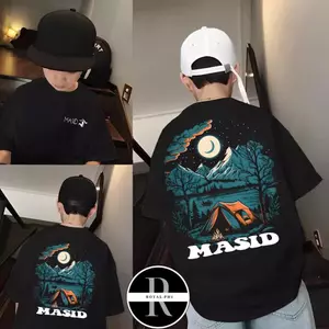 MASID V21, Cổ Tròn, Phong Cách Cổ Điển, Hàng Mới 2026, Áo Thun Unisex, Bông, K621