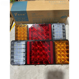đôi đèn led hậu xe tải 3 ngăn 12v 24v đế sắt loại 1 , đèn lái sau chế lắp cho isuzu, kia, huyndai, xe tàu 2003a AIMVUKES