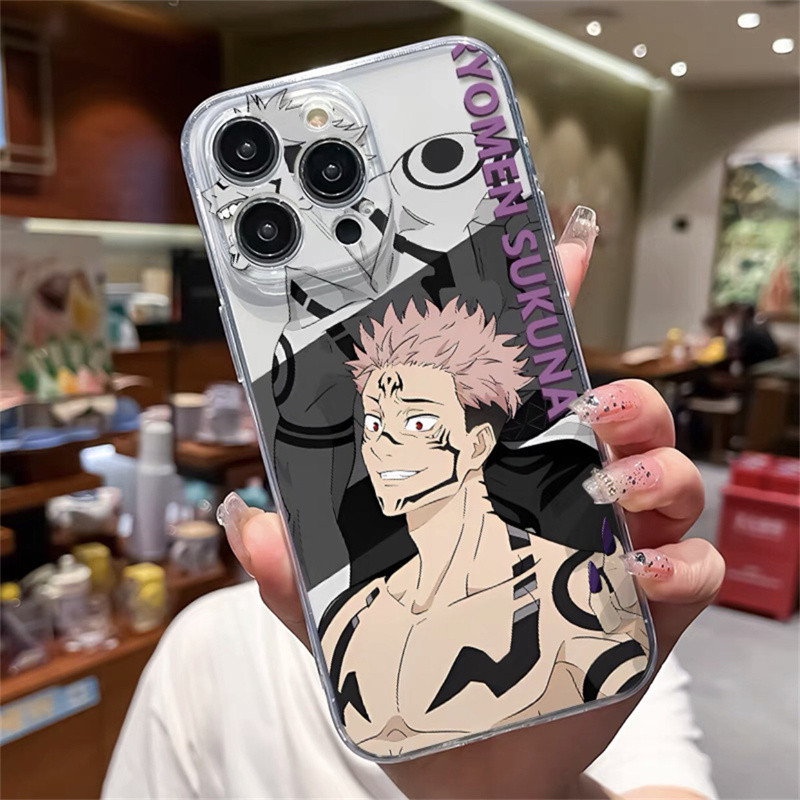 Ốp Điện Thoại Anime Jujutsu Kaisen Cho Redmi 15C 14C A5 A3 13 10C 12C 13C 12 4G 9C 9A 9T 9i 10A 10 K40 Pro A1 A2 Plus Gojo Satoru Itadori Yuji Thời Trang Trong Suốt