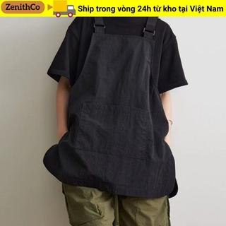 Quần áo làm việc ZENIHCO, Tạp dề nấu nướng thoáng khí không tay, Bảo hộ lao động màu trơn chống ô nhiễm tiện lợi Công việc nhà