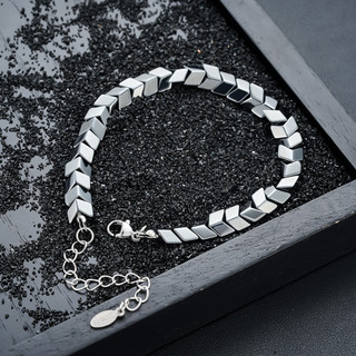 Phụ kiện thời trang nam mới: Vòng tay onyx đen hình kim cương sang trọng