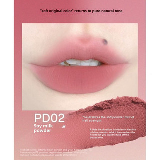 VÀO BẠN Đóng Hộp Son Dưỡng Môi Mousse Đỏ Môi Bùn Sương Mì Màu Trơn Mờ Chống Dính Cốc Đa Năng Son Bóng