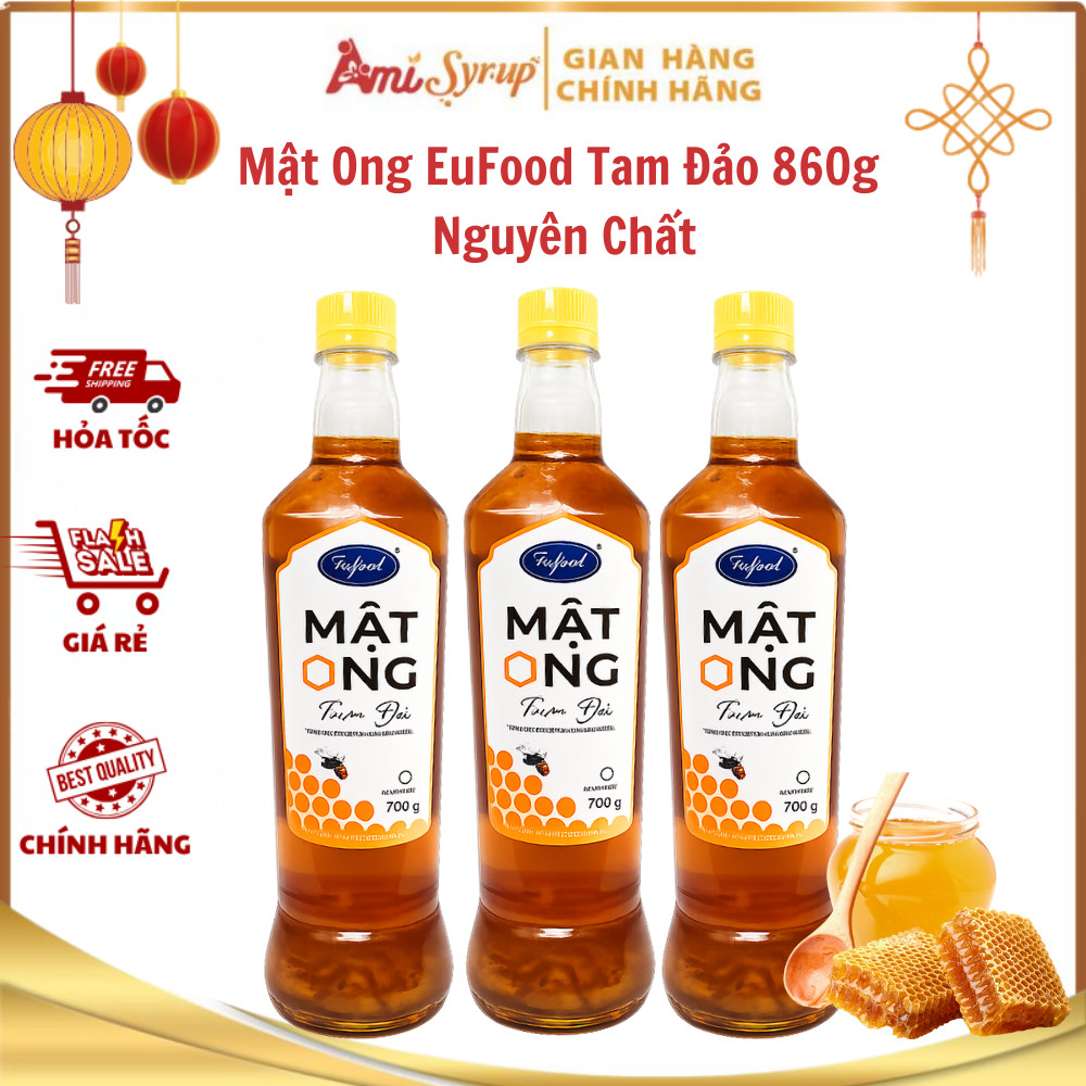Mật Ong EuFood Tam Đảo 860g Nguyên Chất, Thơm Ngon Bổ Sung Dinh Dưỡng Cao Tốt Cho Sức Khỏe