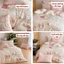 Set Chăn Ga Gối 5 Món Nỉ Nhung SỮA 3D – THỎ & CẦU VỒNG PASTEL Memminbedding luxury mềm mịn, xinh xắn