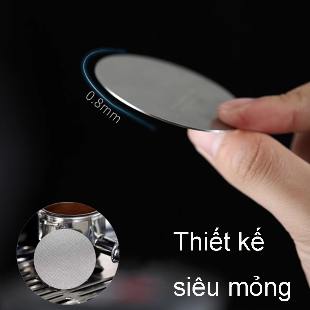【COD】Phụ kiện portafilter: lưới lọc inox 304 dạng lớp đơn hoặc đôi, giúp tạo bột cake đều, tăng độ cân bằng cho café.