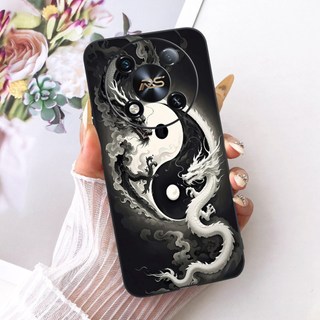 Dành Cho Itel RS4 Mới Cool Tiger Dragon Họa Tiết Vỏ Điện Thoại Itel RS4 S666LN Vỏ Mềm Silicon Màu Đen