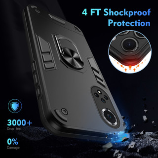 Dành Cho Huawei Nova 9 Ốp điện thoại Thiết Kế Chiến Binh Lưng Cứng Có Giá Đỡ Nhẫn Chống Sốc Mềm TPU Nâng Cạnh Mỏng Bao