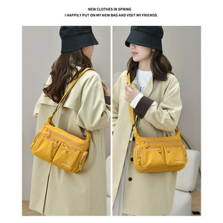Túi đeo chéo bằng vải Nylon dung tích lớn dành cho nữ Túi đeo chéo trơn thông thường Dây đeo vai có thể điều chỉnh Multi @ -