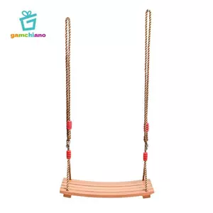 Gamchiano Xích Đu Bằng Gỗ Chắc Chắn Treo Cây Xoay Ghế Chơi Ngoài Trời Phòng Khách