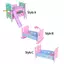 Gamchiano 1 / 12 1 / 6 Nhà Búp Bê Mô Hình Thu Nhỏ Giường Đồ Chơi Đồ Chơi Cho Phòng Khách Nhà