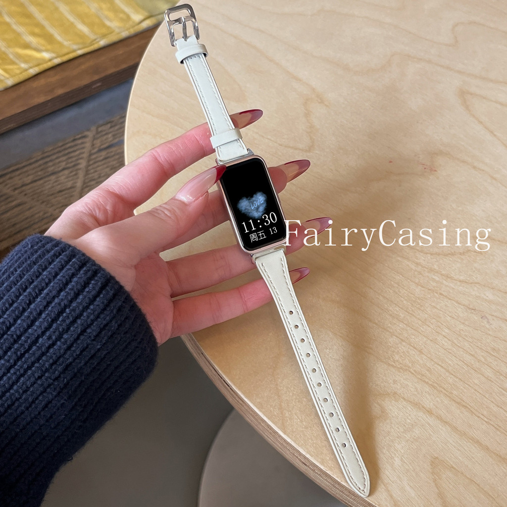 Dây da mỏng cho Huawei Band 11 Pro 10 9 8 nfc Vòng tay cho Huawei Watch Fit 3 4 Pro Dây đeo cổ tay phổ thông 18 / 20mm