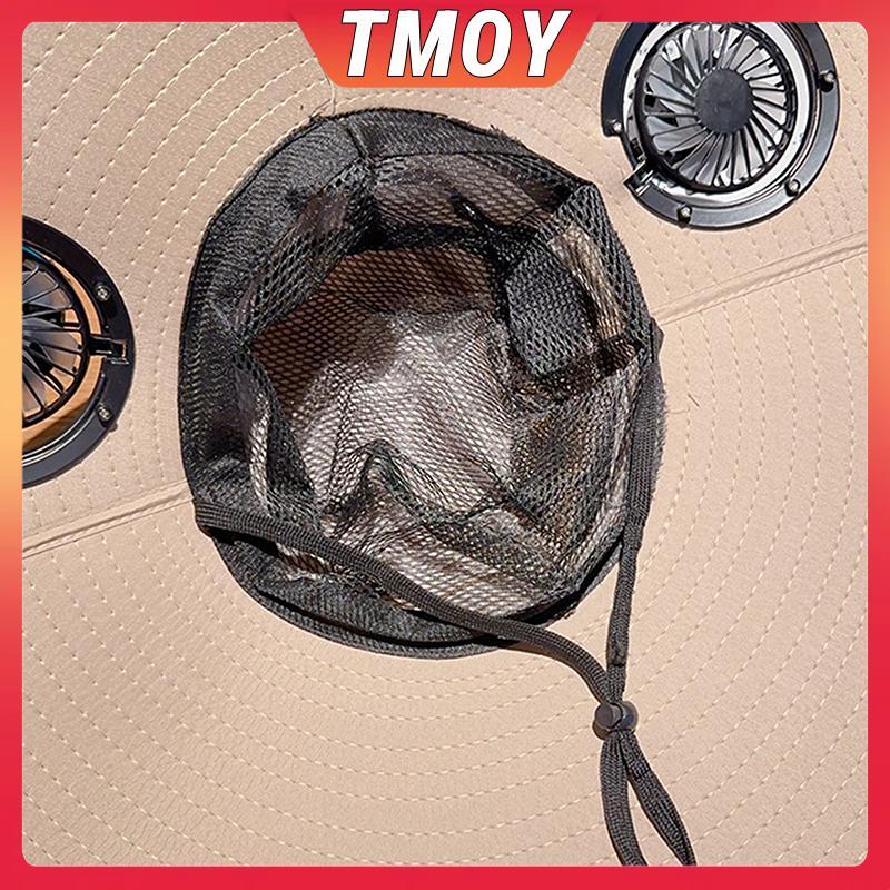TMOY Mũ Cắm Trại Đa Chức Năng, Sạc Năng Lượng Mặt Trời và Quạt Tích Hợp, Phù Hợp Cho Các Hoạt Động Ngoài Trời