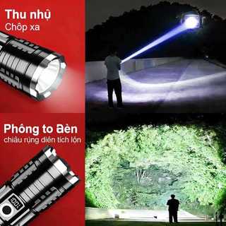 COD “Đèn Pin LED Siêu Sáng | Chiếu Xa, Đa Chế Độ Ánh Sáng, Hiển Thị Pin, Sạc Dự Phòng, Phù Hợp Cho Dã Ngoại, Du Lịch”
