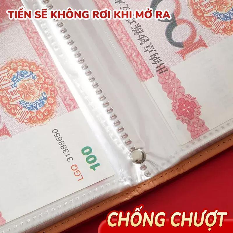 Sổ tiết kiệm đựng tiền có khoá mini, nhiều kiểu dáng thời trang - Sổ tay chi tiêu 100 ngày bằng da PU cao cấp