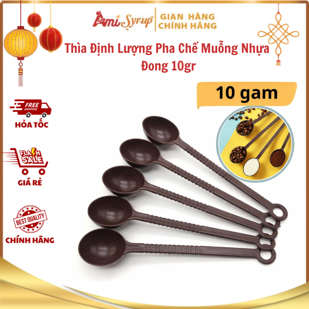 Thìa Định Lượng Pha Chế Muỗng Nhựa Đong 10gr, Chất Liệu Nhựa Cứng Cáp An Toàn Vệ Sinh