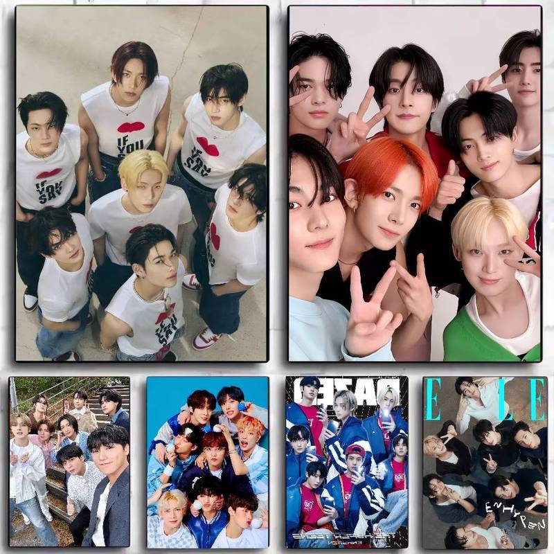 ENHYPEN Kpop Canvas Poster Không Khung Nghệ Thuật Trang Trí Tường Cho Trang Trí Phòng Gia Đình