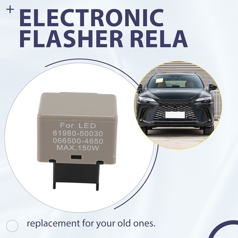 Phụ kiện ô tô Rơle nhấp nháy điện tử 8 chân cho bóng đèn LED 81980-50030 066500-4650