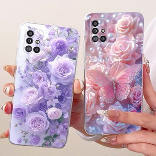 Dành Cho Samsung Galaxy A51 5G Ốp Lưng SM-A516B SM-A516F Vỏ Silicon Trong Suốt Hoa Bướm Thời Trang Vỏ Mềm Cho Samsung A51 5G
