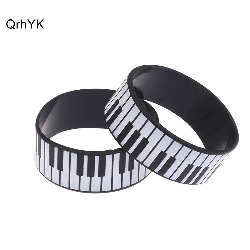 Vòng Tay Silicon Hình Bàn Phím Piano Phong Cách Thời Trang, quà tặng hoàn hảo cho người yêu âm nhạc và lễ hội