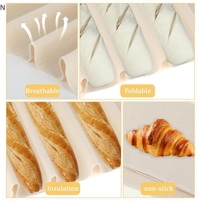 NS Bánh Mì Chống Vải Cho Bánh Mì Nướng Có Thể Tái Sử Dụng Thi Vải Lanh Cho Bột Baguettes Loaves Bánh Ngọt Nhà Bếp Dụng Cụ Làm Bánh Cho Baker NS