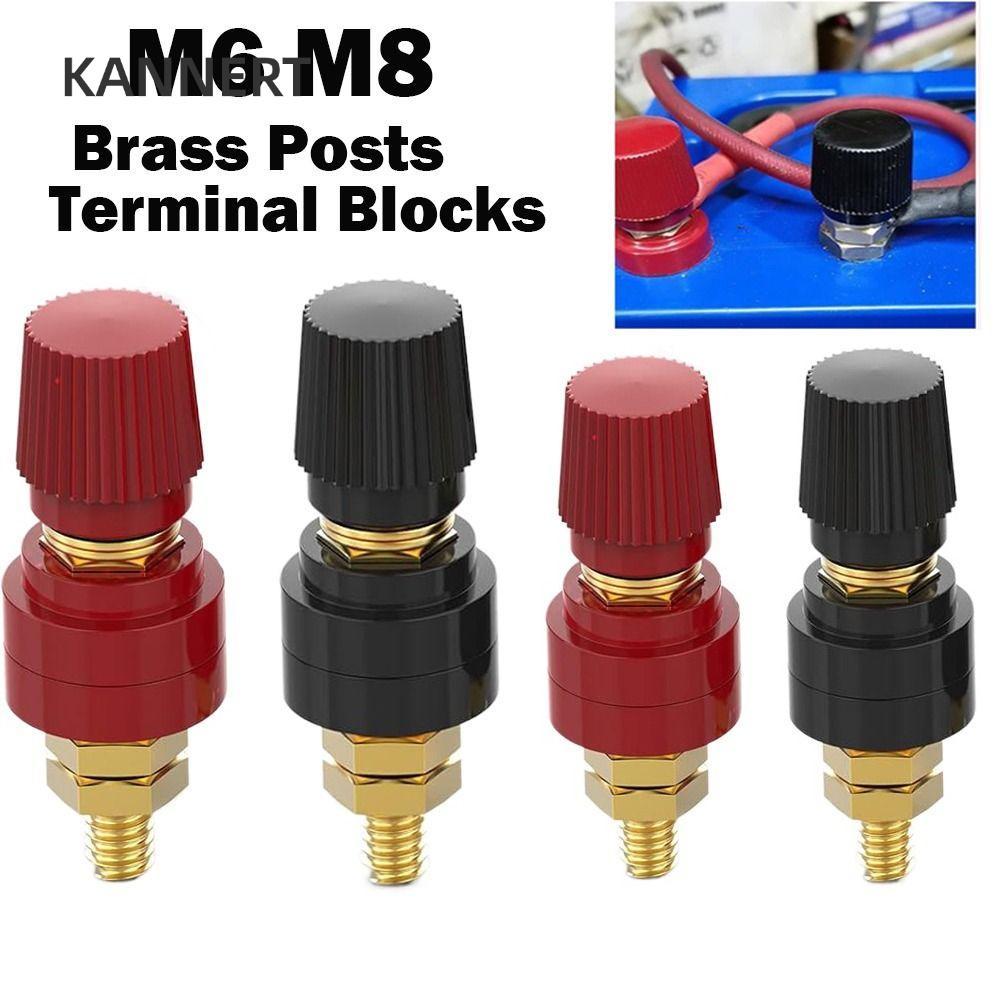 KANNERT Binding Post Terminal, Brass Red Black Post Terminal Blocks, M6 ...