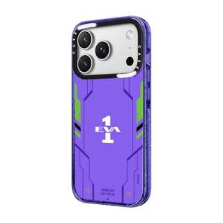 CASECASE X EVANGELION EVA-01 Ốp Lưng Peri Tím Trong Suốt Cứng Hút Từ Tính Tác Động Dành Cho Apple IPhone 12 13 14 15 16 17 Pro Max Plus Không Khí Có Hộp
