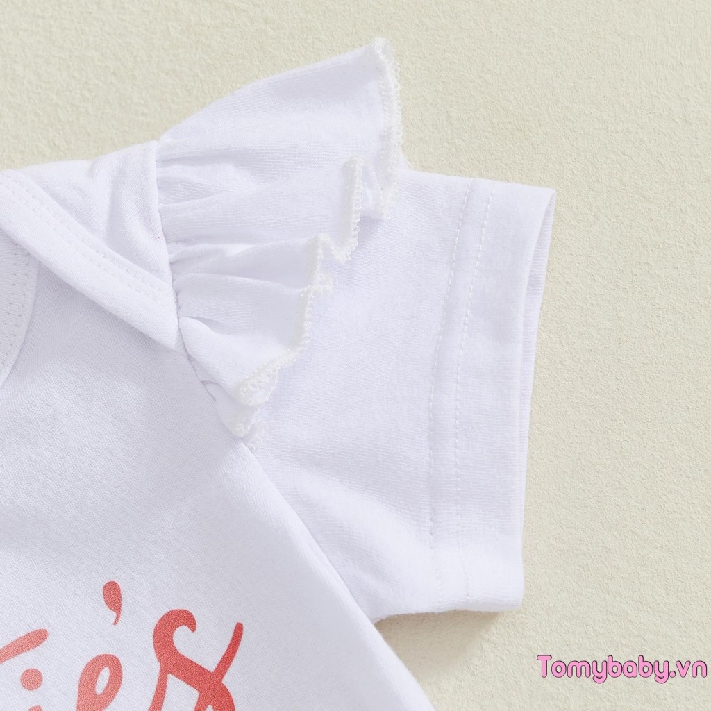 Bộ trang phục mùa xuân cho bé gái Áo liền quần ngắn tay + Quần loe họa tiết da báo + Băng đô nơ Bộ 3 chiếc