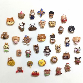 Set 12 charm màu nâu cà phê- Charm gắn dép xinh đáng yêu- Tổng hợp 17 bộ màu Hot