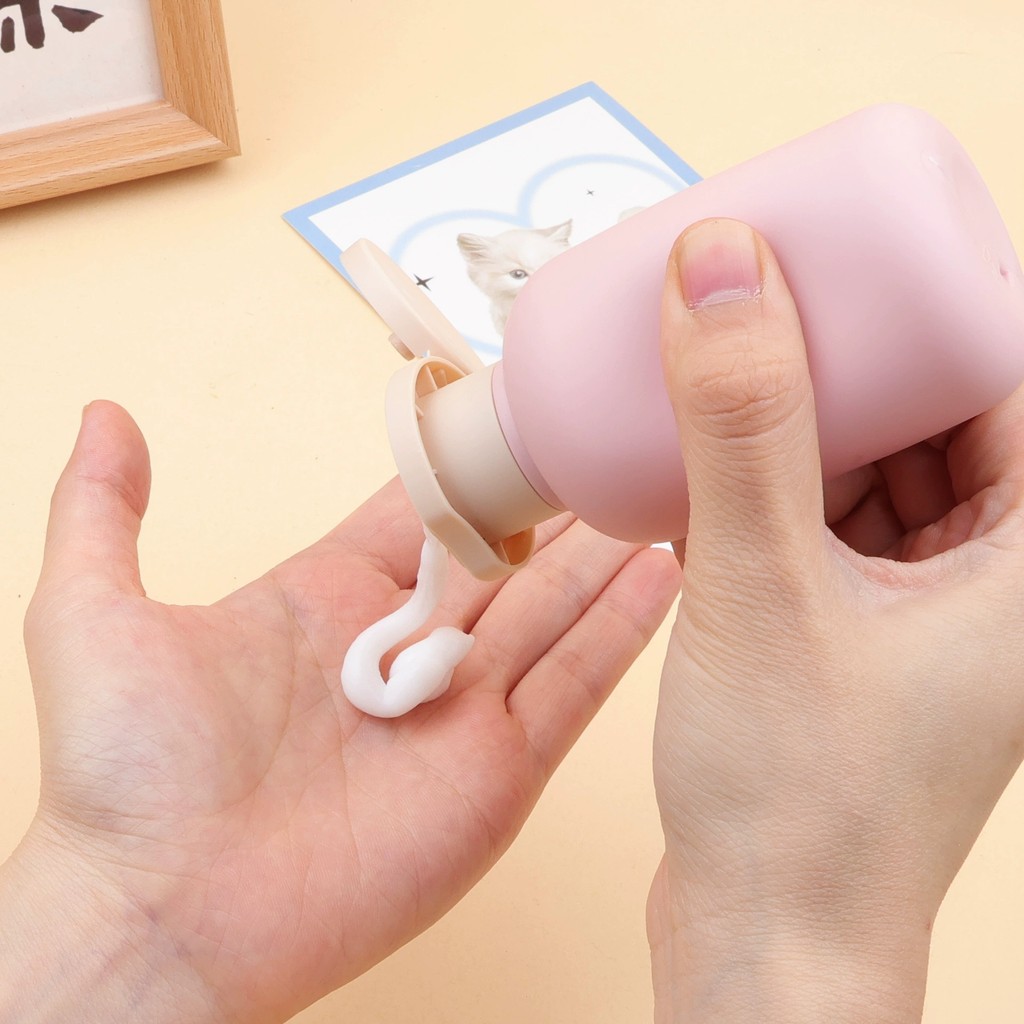 Chai du lịch có thể đổ lại 100ml Hộp nhựa rỗng để sử dụng du lịch mỹ phẩm