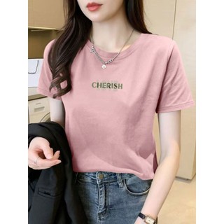 Áo thun nữ tay ngắn, phong cách mùa hè mới, thời trang và đa năng