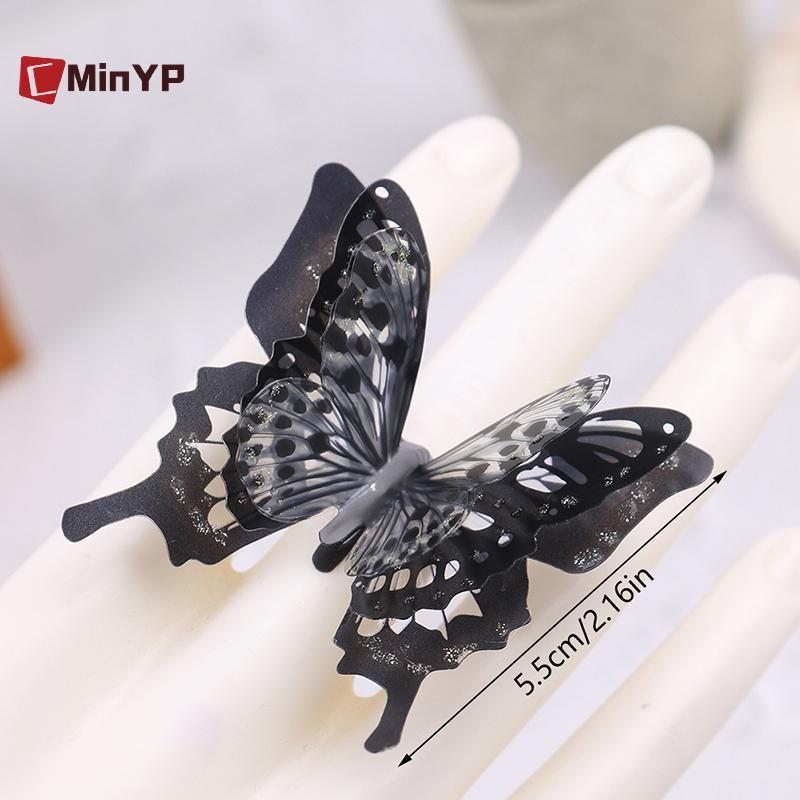 CминYP Punk Bướm Nhẫn Vintage Gothic 3D - Trang Sức Phái Nam/Nữ