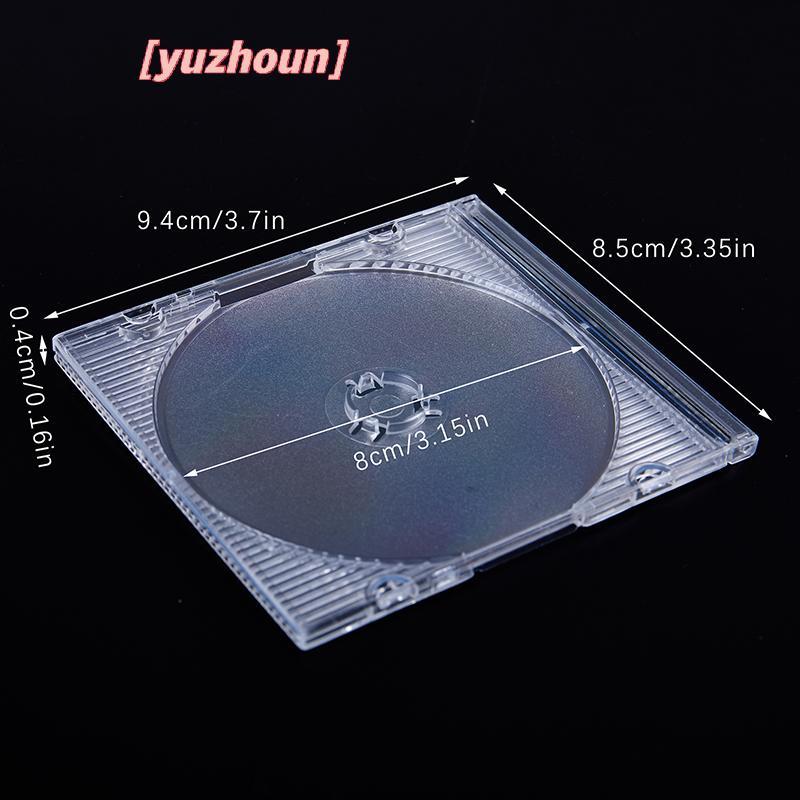 [yuzhoun] Bộ 5/10 hộp bảo quản đĩa đơn tiêu chuẩn gia đình, hộp CD/DVD nhựa trong suốt