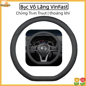 Bọc Vô Lăng VinFast Da Lộn Sợi Carbon Siêu Mỏng 2mm - Sang Trọng, Chống Trơn Trượt，thoáng khí